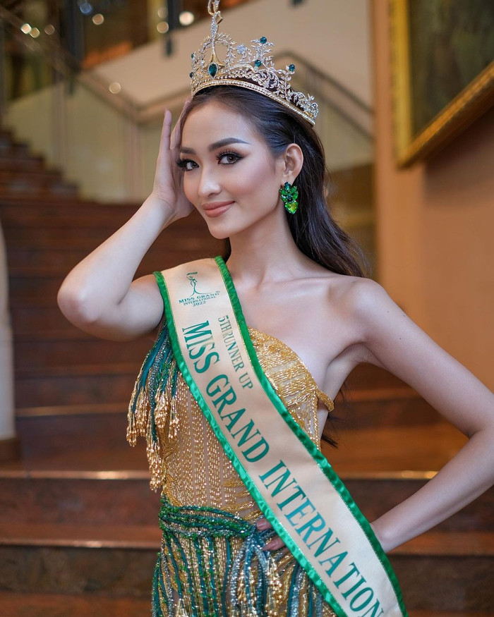 Pich Votey - Miss Grand Cambodia 2022 - Á hậu 5 Miss Grand International 2022 là người đang vướng vào lùm xùm của hai tổ chức.