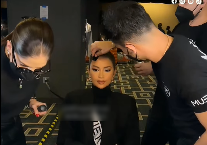 Ngọc Châu nhận sash Việt Nam, được chuyên gia tại Miss Universe trang điểm và làm tóc cực 'chặt chém' Ảnh 2