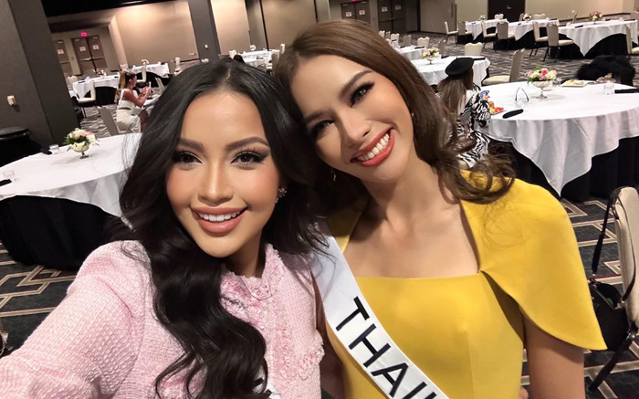 Ngọc Châu thần thái ngút ngàn bên cạnh đại diện Thái Lan: Ai gánh team Châu Á còn chưa biết? Ảnh 2