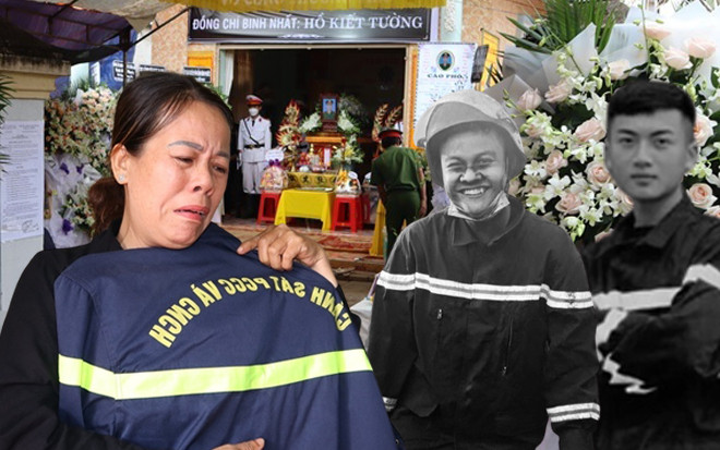 Xót xa tang lễ 2 chiến sĩ PCCC hy sinh: Cha mẹ khóc ngất ôm kỷ vật, hoài bão đành gác lại ở tuổi đôi mươi Ảnh 2