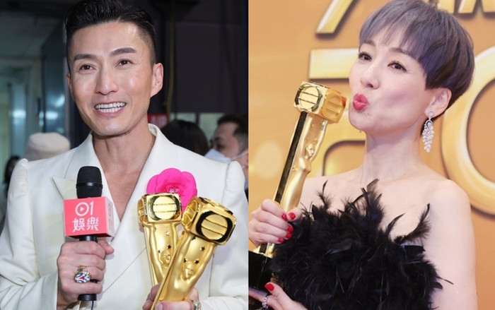 Trần Sơn Thông và Giang Mỹ Nghi khóc khi lên ngôi Thị đế - Thị hậu TVB 2022 Ảnh 2