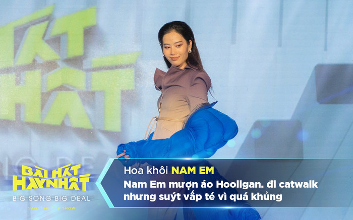 Nam Em mượn áo Hooligan. đi catwalk nhưng suýt vấp té Ảnh 2
