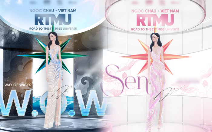 Hé lộ váy dạ hội của Ngọc Châu tại bán kết Miss Universe 2022: Sáng tạo hay nhạt nhòa? Ảnh 2