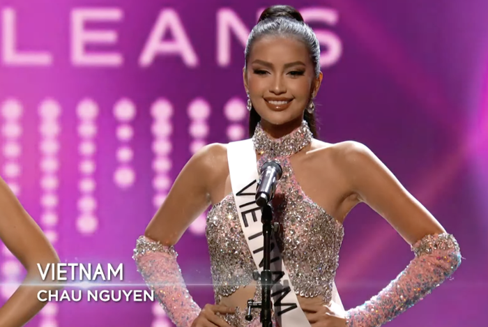 Bán kết Miss Universe 2022: Ngọc Châu đẹp hoàn hảo, hô to Việt Nam với âm vang hào sảng Ảnh 2