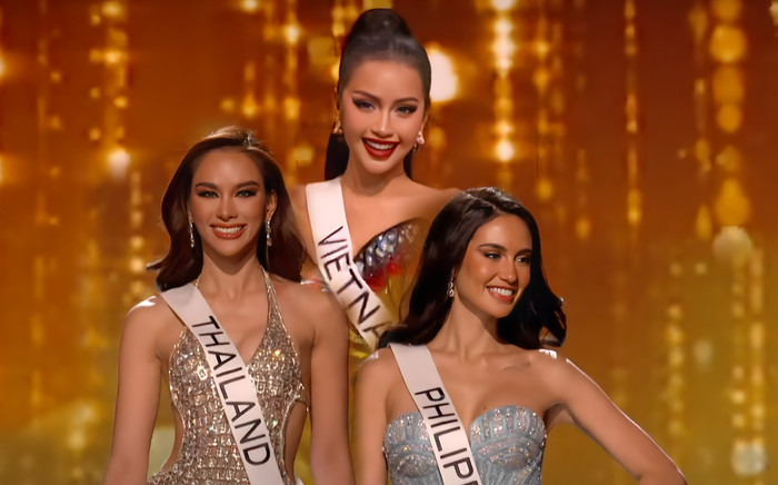 Ngọc Châu 'tiễn bay' dàn mỹ nhân Châu Á với son đỏ, chiếm trọn hào quang tại bán kết Miss Universe Ảnh 2