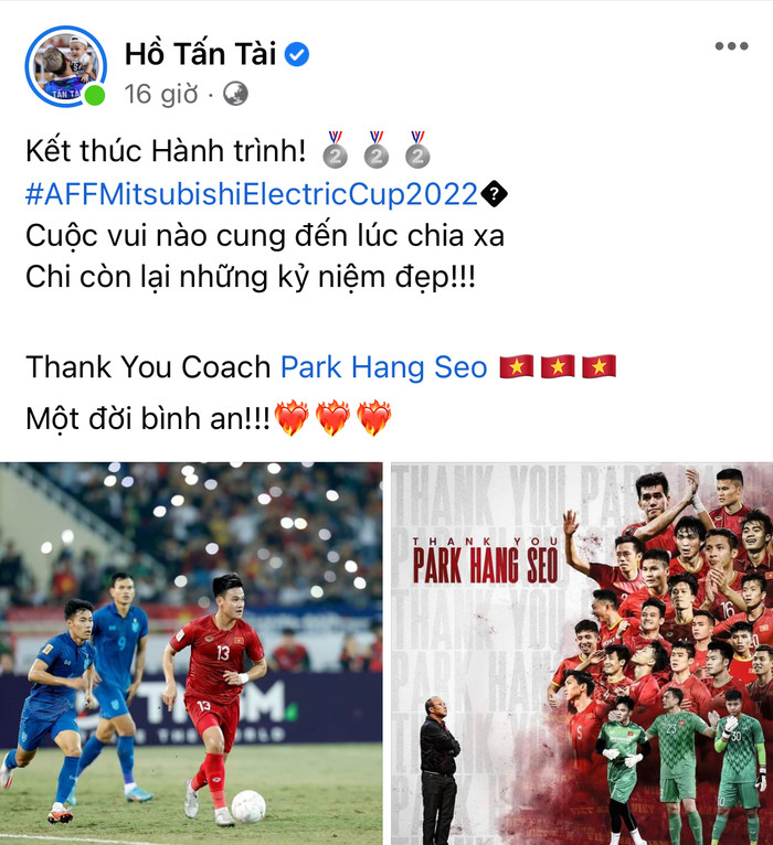 Hồ Tấn Tài cảm ơn thầy Park.