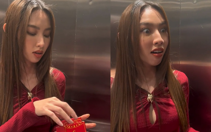 Thùy Tiên chứng minh độ may mắn khi bốc lì xì, '1001 biểu cảm' khiến netizen 'cười ngã ngửa' Ảnh 2