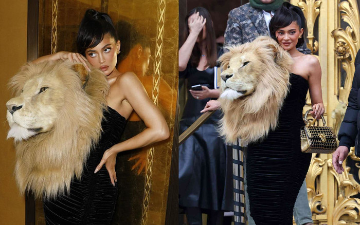 Kylie Jenner diện 'đầu sư tử' đầy hoang dã trên ghế hàng đầu show thời trang: Đẳng cấp nữ hoàng là đây! Ảnh 2