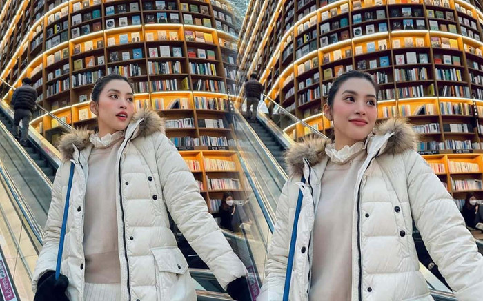 Hoa hậu Tiểu Vy khoe sắc trên đường phố Hàn Quốc: 'Chặt đẹp' dàn idol Kpop Ảnh 2