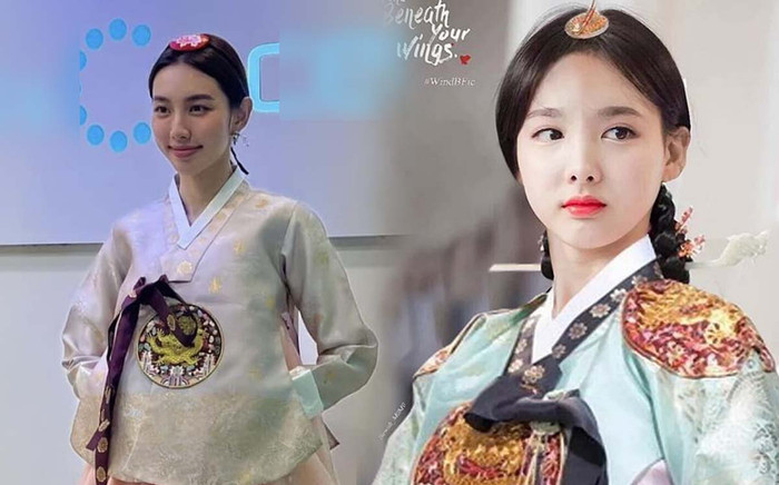 Hoa hậu Thùy Tiên diện Hanbok gây ngỡ ngàng: Nói chị em song sinh của Nayeon (TWICE) cũng không sai Ảnh 2