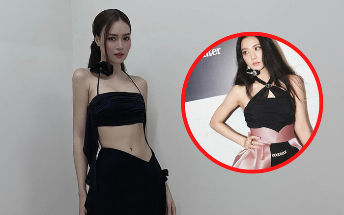 Ninh Dương Lan Ngọc thả dáng với trang phục 'đen toàn tập', được ví von giống hệt Jisoo (Blackpink) Ảnh 2