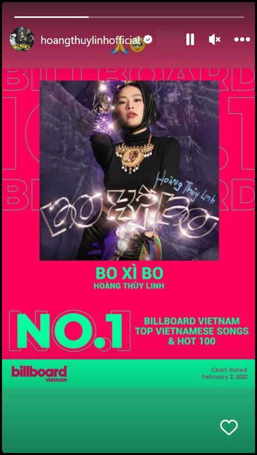 Bo xì bo tiếp tục giúp Hoàng Thùy Linh tạo nên thành tích mới 