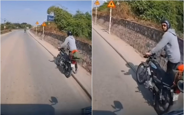 Thấy anh chàng ngoại quốc đang dắt xe dưới trời nắng vì hết xăng, tài xế xe tải làm hành động bất ngờ Ảnh 2