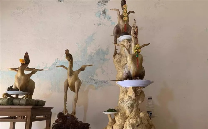 Biệt đội 'gà bay' trên mâm cúng Rằm tháng Giêng tại Hà Tĩnh gây sốt cộng đồng mạng Ảnh 2