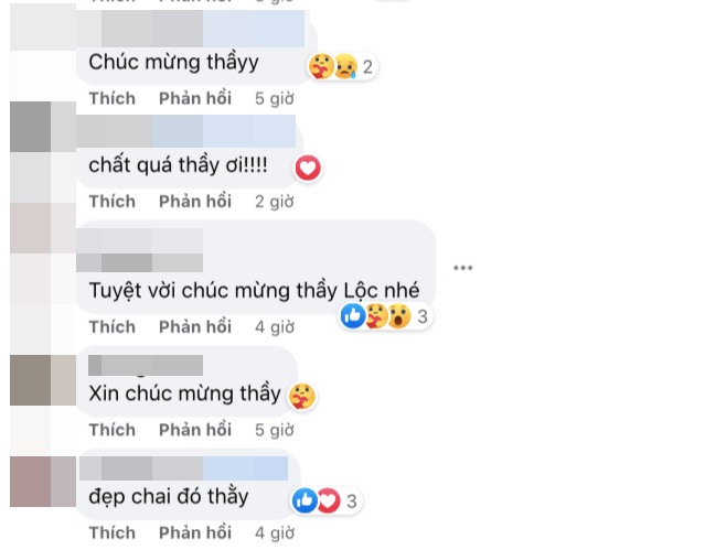 Nhiều bình luận để lại lời chúc đến Lộc Fuho.
