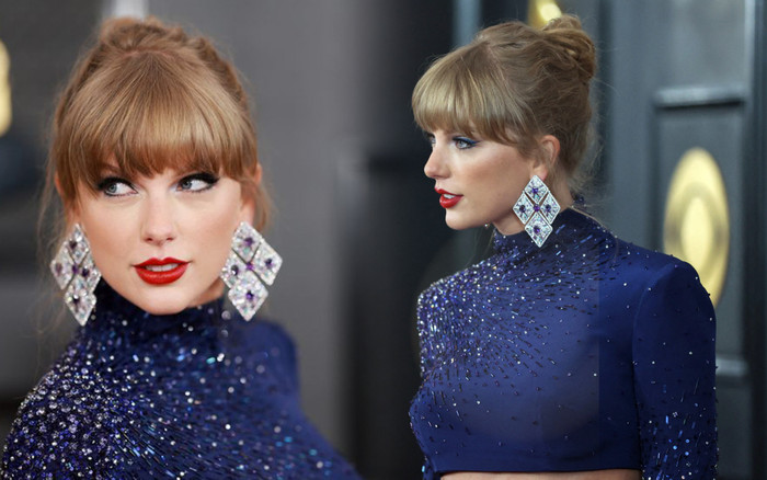 Taylor Swift tái xuất thảm đỏ, khoe đôi khuyên tai 'nặng' 3 triệu USD tại Grammy 2023 Ảnh 2