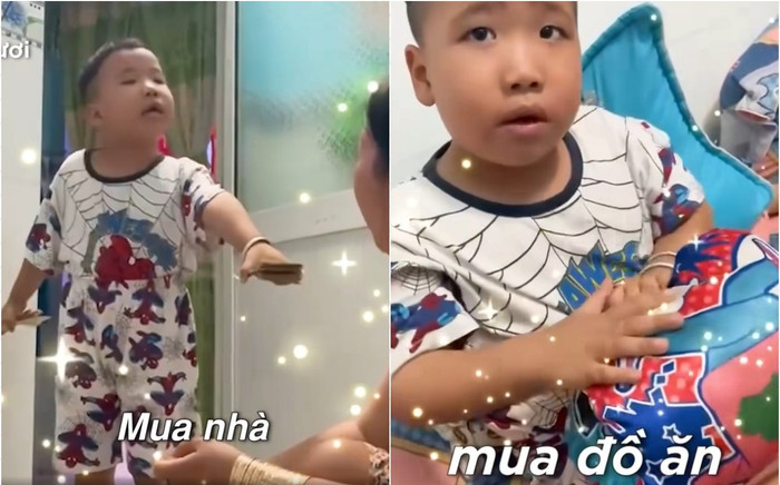 Áy náy vì được đi ăn hải sản nhưng không rủ ba mẹ, cậu bé rút cọc tiền cho hai người 'mua nhà và đồ ăn' Ảnh 2