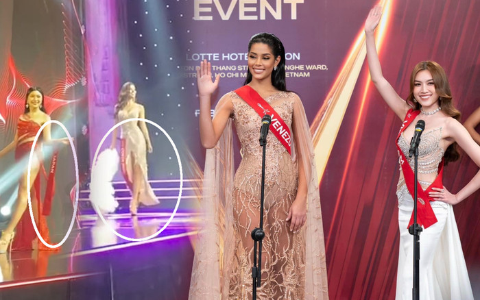 'Nhức đầu' với kiểu đeo sash của thí sinh Miss Charm: Kẻ móc lên váy, người buộc lên tay! Ảnh 2