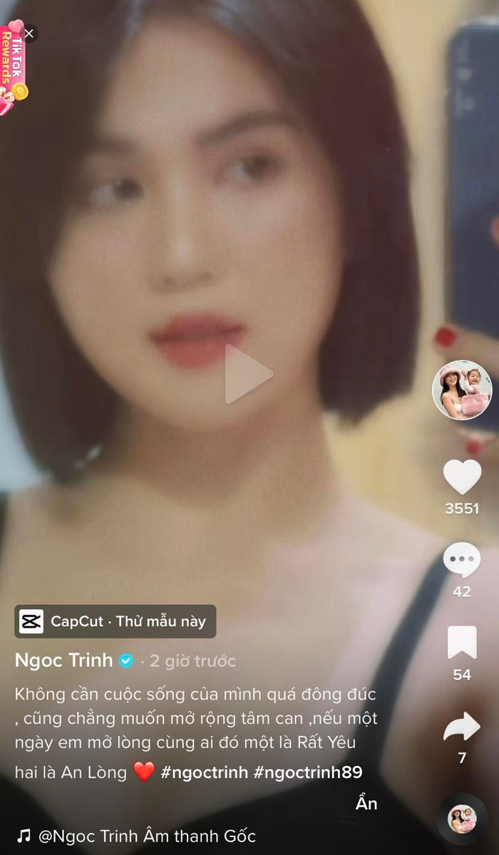 Động thái mới nhất của Ngọc Trinh trên TikTok cá nhân