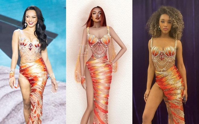 Miss Charm Bồ Đào Nha đụng độ váy với á hậu Mai Ngô: Ai chặt ai còn chưa biết? Ảnh 2