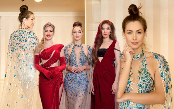 Spotlight chung kết Miss Charm thuộc về 2 nữ hoàng quốc tế: Váy xẻ cao ngút ngàn, đi thẳng vào tim fan Ảnh 2