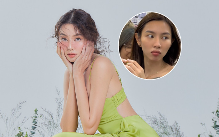 Thùy Tiên gây 'sốt' với 1001 biểu cảm khi hóng chuyện, dân mạng: 'Hoa hậu hòa bình dữ chưa?' Ảnh 2