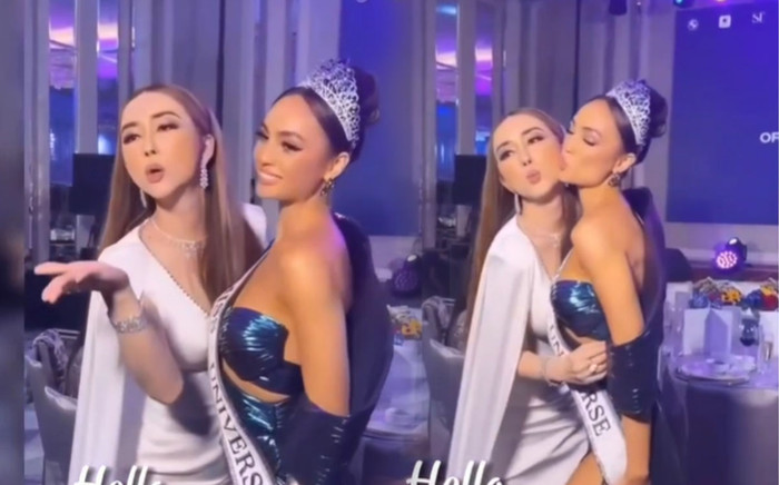 Bà chủ Miss Universe chu môi, hôn gió bên cạnh đương kim Hoa hậu khiến netizen thở dài Ảnh 2