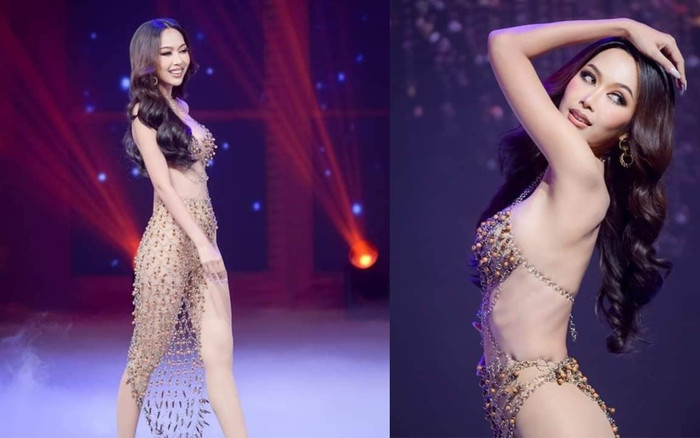 Thí sinh Miss Grand cấp tỉnh diện dạ hội 'thiếu vải': Còn gì để khoe nữa không? Ảnh 2