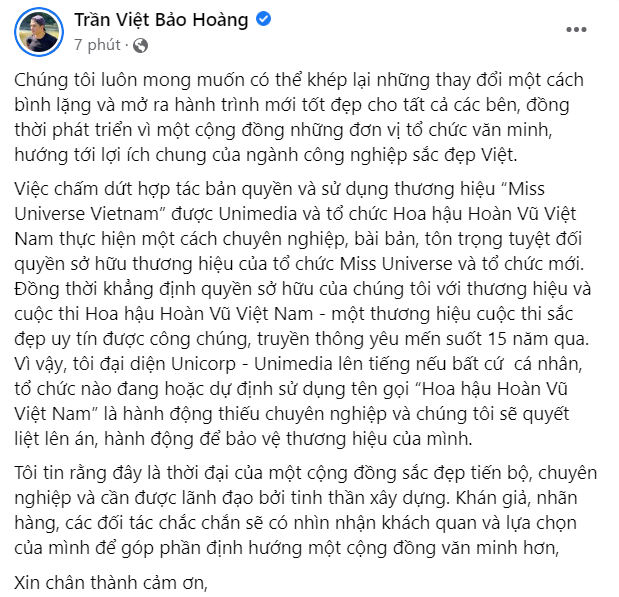 Bị lấy tên Hoa hậu Hoàn vũ VN, CEO Bảo Hoàng bức xúc lên tiếng: Quyết liệt lên án để bảo vệ thương hiệu Ảnh 3