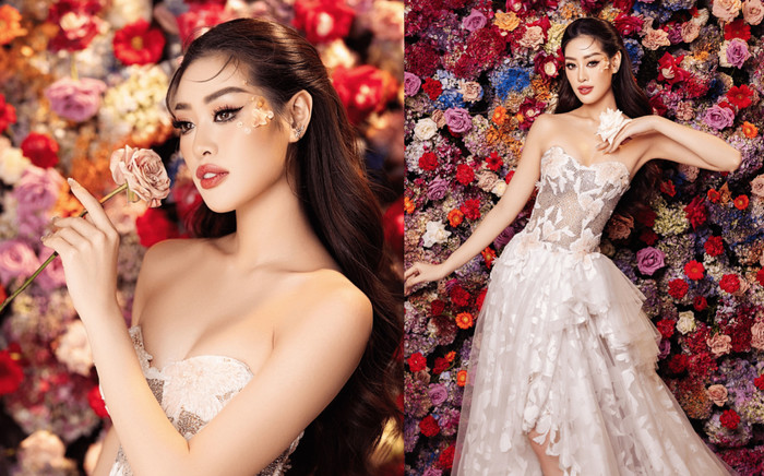 Hoa hậu Khánh Vân hoá thành nữ hoàng hoa, nhan sắc đố ai sánh bằng Ảnh 2