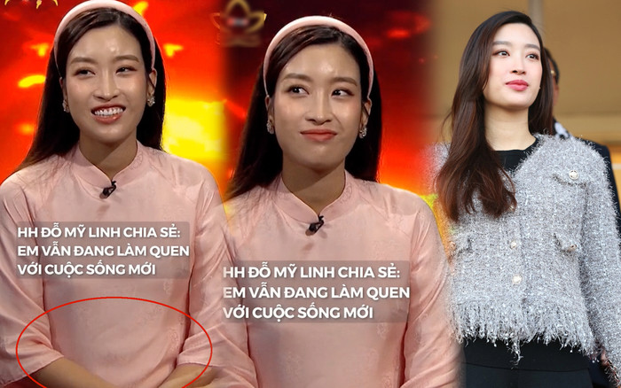 Hoa hậu Đỗ Mỹ Linh lộ bụng 'lùm lùm' trên sóng truyền hình, nhan sắc khác xa ảnh trên mạng? Ảnh 2