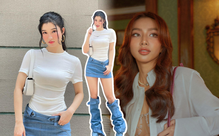 Á hậu Phương Nhi diện váy ngắn cũn xuống phố, dù 'đụng hàng' nhưng vẫn vượt mặt đàn chị Hoa hậu Ảnh 2