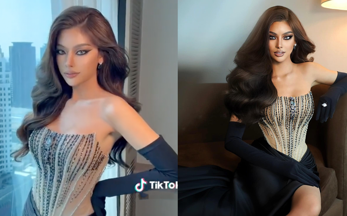 Trên mạng cũng rò rỉ một đoạn video hậu trường chụp ảnh của người đẹp này, nhưng nhan sắc trong đoạn video khác xa với hình ảnh được đăng tải dù lớp trang điểm có phần giống nhau. 