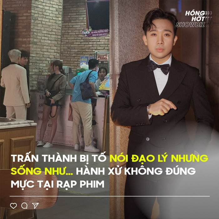 Sự việc bắt nguồn từ việc Trấn Thành bị tố bao rạp phim và nói với khán giả là 'anh cần sự riêng tư em ơi'. Ảnh: Hóng hớt showbiz