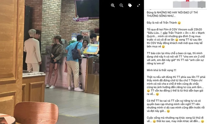Bài 'tố' Trấn Thành hành xử không đẹp nhận được nhiều sự quan tâm của CĐM