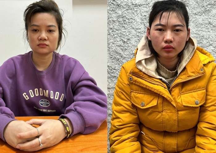 2 cô giáo An và Lành tại cơ quan công an 