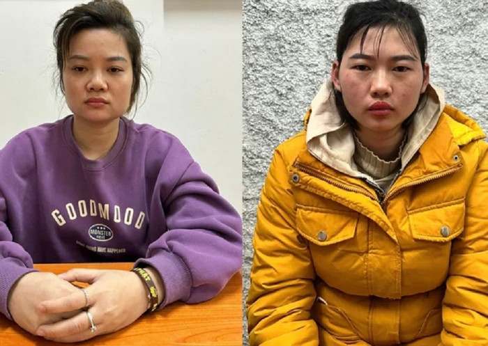 2 cô giáo An và Lành tại cơ quan công an 