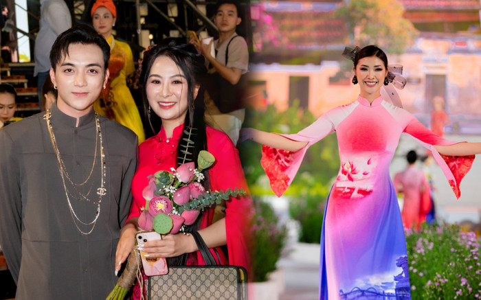 Những mẫu áo dài đậm dấu ấn dân tộc của NTK nữ dân tộc Tày tại Lễ hội Áo dài Ảnh 2