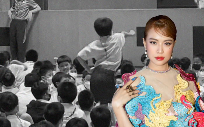 Cậu bé người Thái Lan nhảy See Tình tại trường học: Hoàng Thùy Linh mà xem chắc không nhịn được cười! Ảnh 2