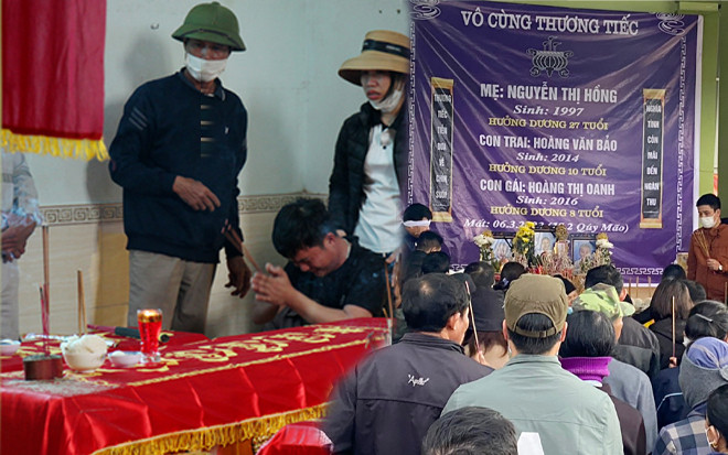 Xót xa khoảnh khắc hàng trăm người dân thắp nén nhang, cúi đầu tiễn biệt 3 mẹ con tử vong sau TNGT Ảnh 2