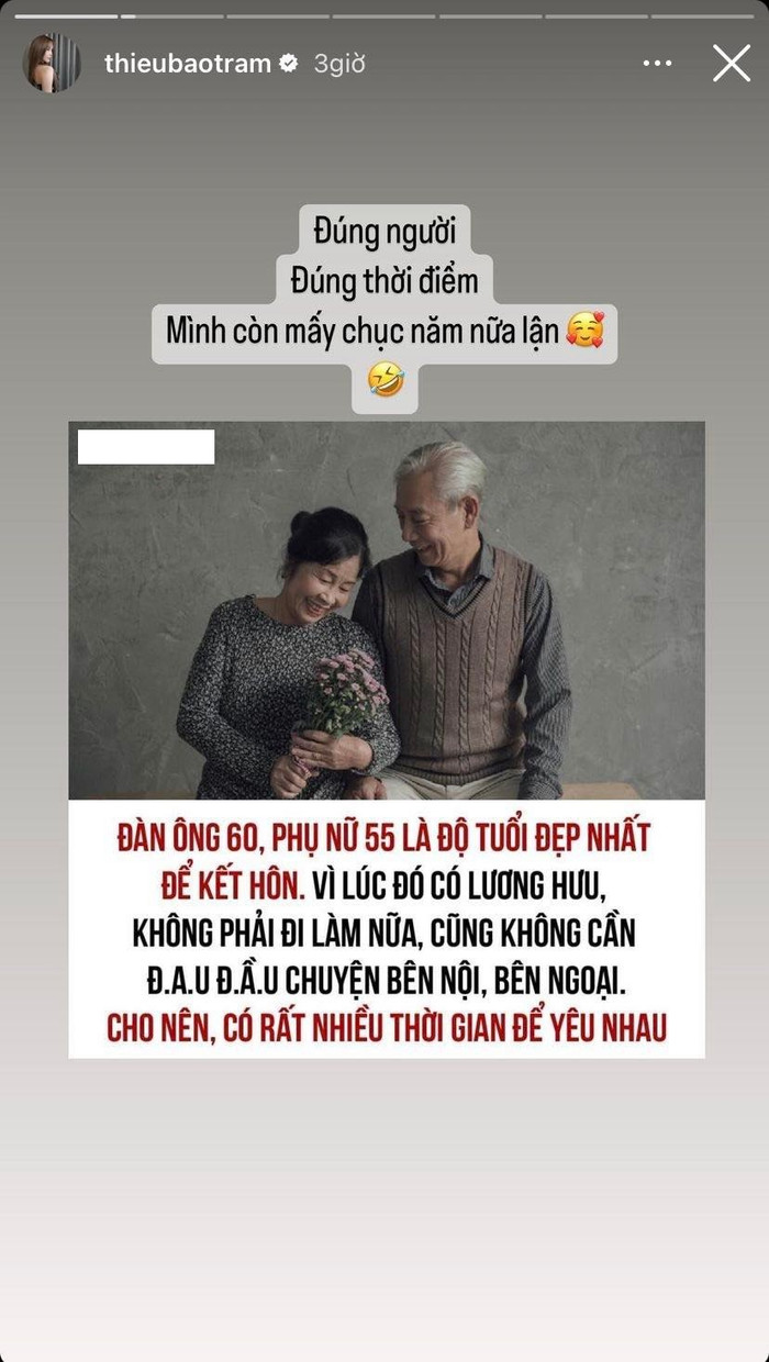 Story mới nhất của Thiều Bảo Trâm trên trang cá nhân