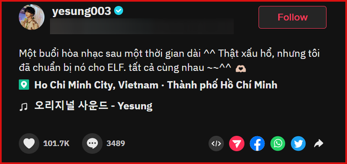 Hết nhảy See Tình trên sân khấu, Yesung (Super Junior) còn tập tành viết Tiếng Việt: Chuẩn 'rể Việt' rồi! Ảnh 2