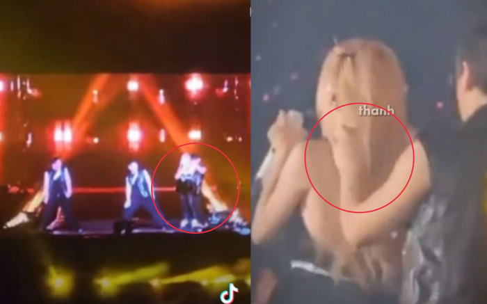 Nữ ca sĩ nổi tiếng bị đứt áo trước hàng nghìn khán giả Ảnh 2