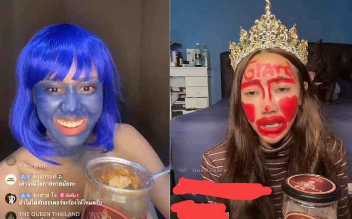 Lấy lòng ông Nawat, thí sinh Miss Grand làm đủ trò khi livestream: Vẽ mặt hề, uống nước mắm Ảnh 2
