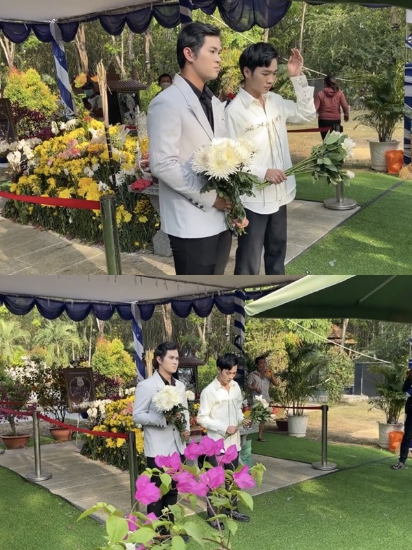 Ca sĩ Lương Vĩ và ca sĩ Cao Trường Thịnh đến quay MV tưởng nhớ cố nghệ sĩ Vũ Linh.