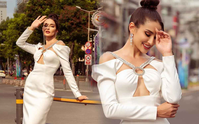 Đương kim Miss Charm khoe sắc trên đường phố Sài Gòn, netizen xuýt xoa: Làm dâu Việt không? Ảnh 2