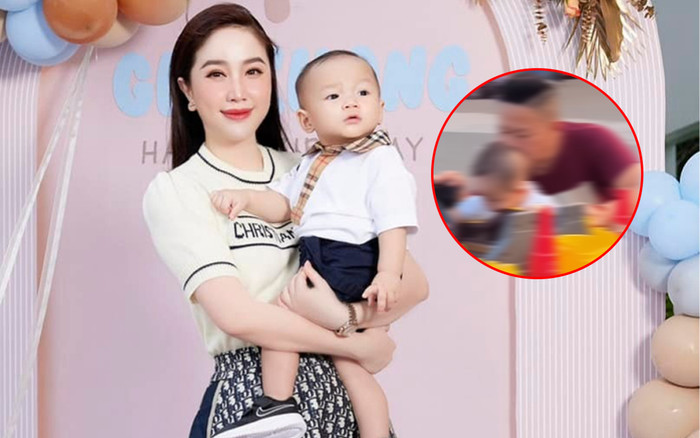 Bảo Thy khiến netizen thích thú khi chia sẻ khoảnh khắc chồng đại gia nhập vai 'bố bỉm sữa' Ảnh 2