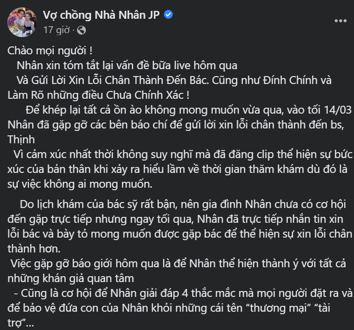 Động thái mới của bà Nhân Vlog sau khi bị bắt bẻ 'xin lỗi online' với bác sĩ Ảnh 3