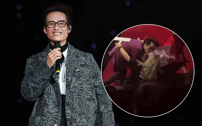 Không phải Mỹ Tâm, Hà Anh Tuấn bất ngờ hôn má một cô gái trước hàng trăm khán giả Ảnh 2
