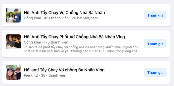 Xuất hiện hàng loạt hội nhóm anti, tẩy chay vợ chồng bà Nhân Vlog Ảnh 1